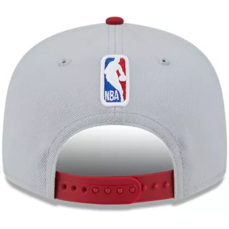 NBA Gray/Red Miami Heat Tip-Off Two-Tone 9FIFTY Snapback Hat