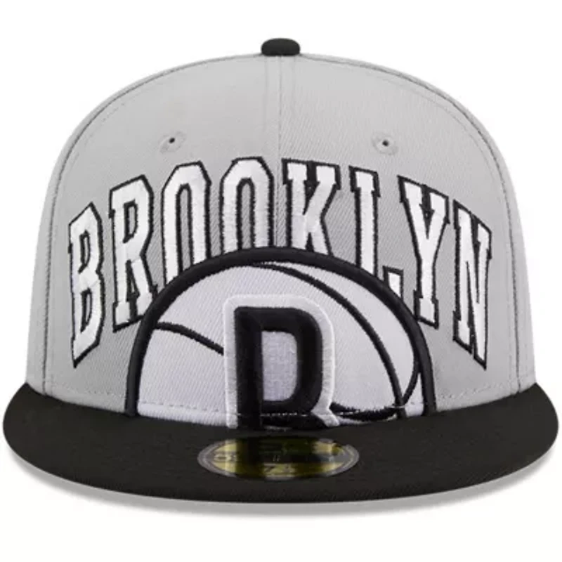 NBA Gray/Black Brooklyn Nets Tip-Off Two-Tone 59FIFTY Fitted Hat