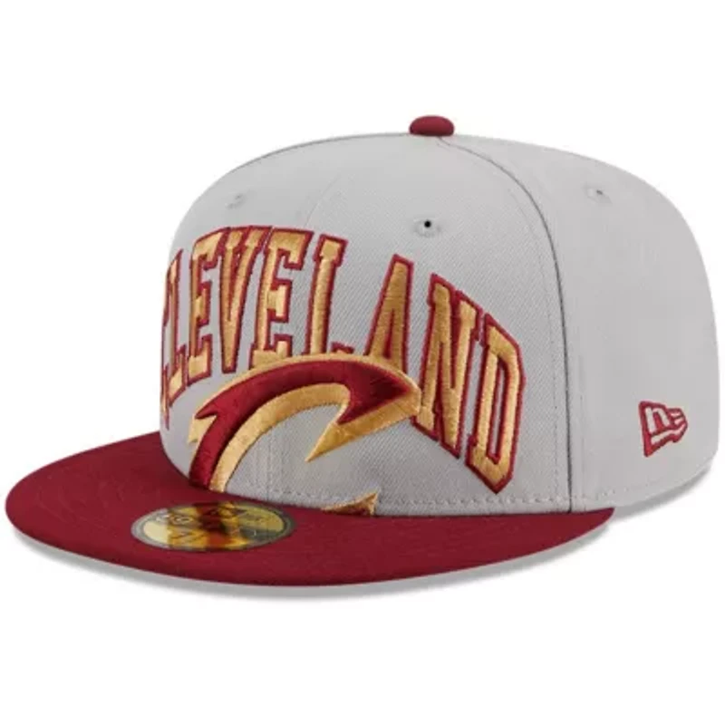 NBA Gray/Wine Cleveland Cavaliers Tip-Off Two-Tone 59FIFTY Fitted Hat