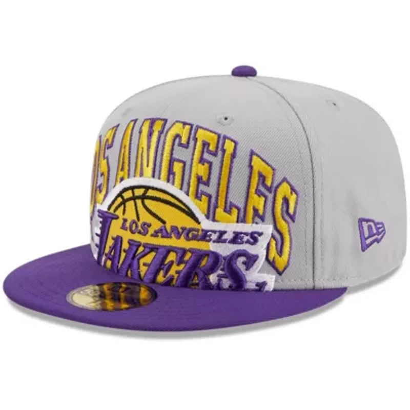 NBA Gray/Purple Los Angeles Lakers Tip-Off Two-Tone 59FIFTY Fitted Hat