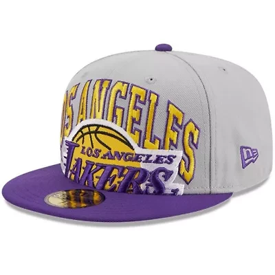 NBA Gray/Purple Los Angeles Lakers Tip-Off Two-Tone 59FIFTY Fitted Hat