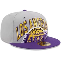 NBA Gray/Purple Los Angeles Lakers Tip-Off Two-Tone 59FIFTY Fitted Hat