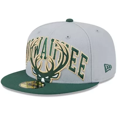 NBA Gray/Hunter Milwaukee Bucks Tip-Off Two-Tone 59FIFTY Fitted Hat
