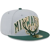 NBA Gray/Hunter Milwaukee Bucks Tip-Off Two-Tone 59FIFTY Fitted Hat