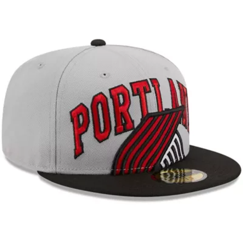 NBA Gray/Black Portland Trail Blazers Tip-Off Two-Tone 59FIFTY Fitted Hat