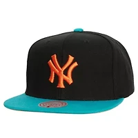 MLB Black/Teal New York Yankees Citrus Cooler Snapback Hat