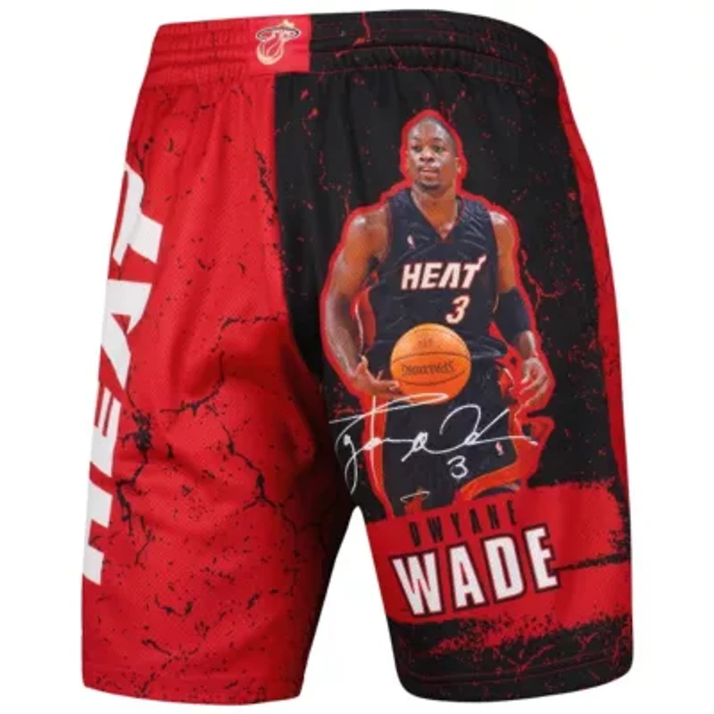 NBA Dwyane Wade Miami Heat Hardwood Classics Player Burst Shorts