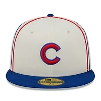 MLB Cream/Royal Chicago Cubs Chrome Sutash 59FIFTY Fitted Hat