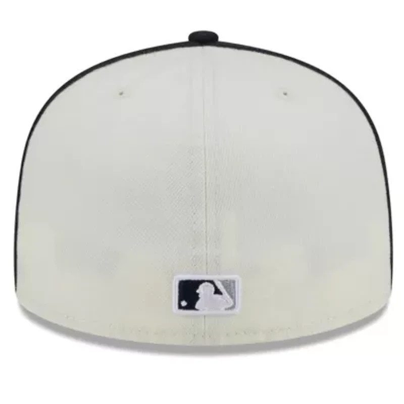 MLB Cream/Navy Detroit Tigers Chrome Sutash 59FIFTY Fitted Hat