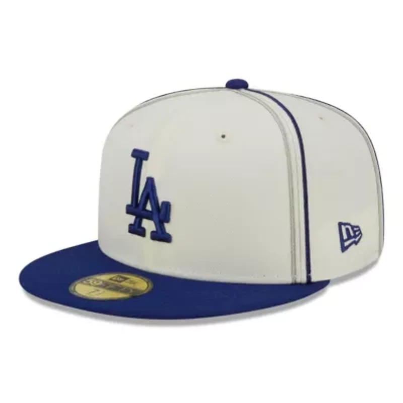 MLB Cream/Royal Los Angeles Dodgers Chrome Sutash 59FIFTY Fitted Hat