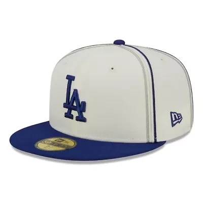 MLB Cream/Royal Los Angeles Dodgers Chrome Sutash 59FIFTY Fitted Hat