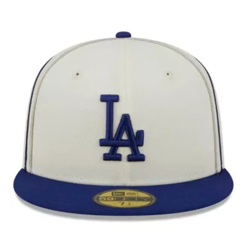 MLB Cream/Royal Los Angeles Dodgers Chrome Sutash 59FIFTY Fitted Hat
