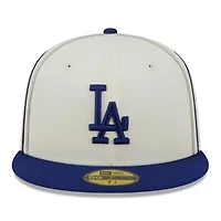 MLB Cream/Royal Los Angeles Dodgers Chrome Sutash 59FIFTY Fitted Hat