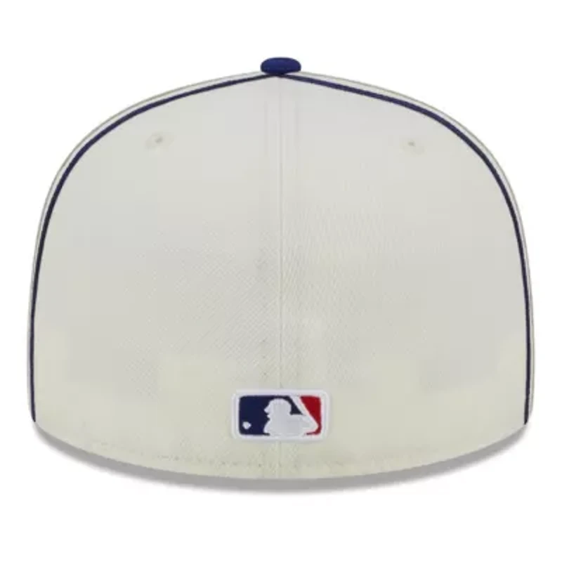 MLB Cream/Royal Los Angeles Dodgers Chrome Sutash 59FIFTY Fitted Hat
