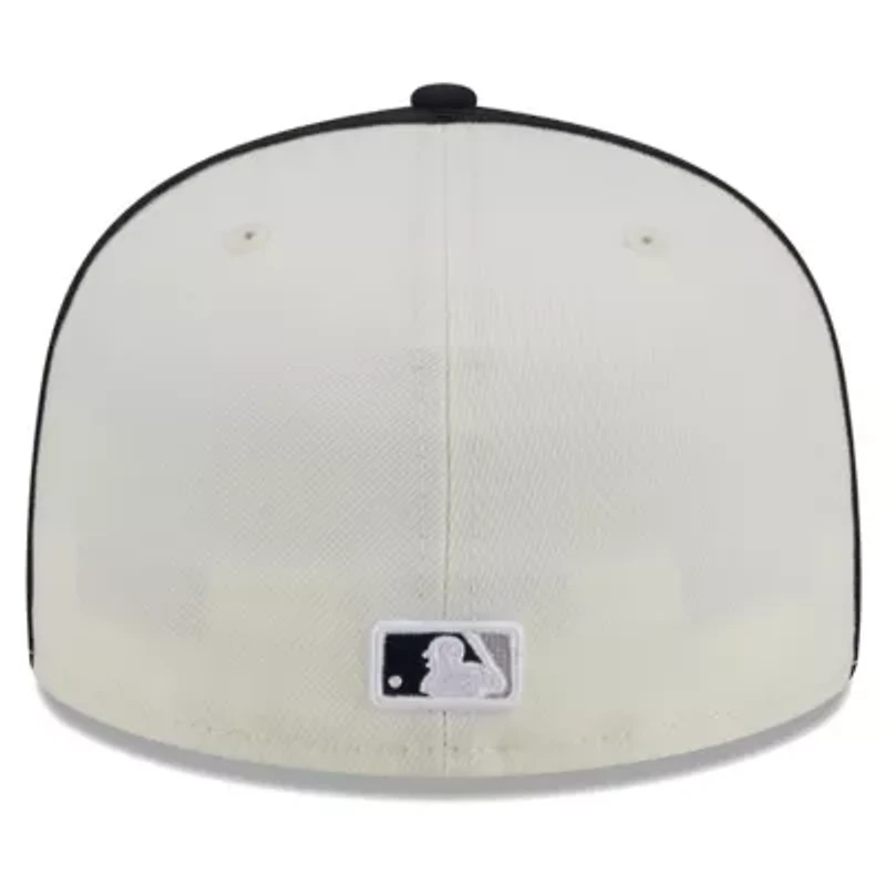 MLB Cream/Navy New York Yankees Chrome Sutash 59FIFTY Fitted Hat