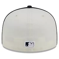 MLB Cream/Navy New York Yankees Chrome Sutash 59FIFTY Fitted Hat