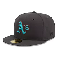 Cooperstown Teams Oakland Athletics Print Undervisor 59FIFTY Fitted Hat