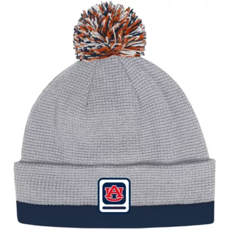 NCAA Under Armour Auburn Tigers 2023 Sideline Performance Cuffed Knit Hat with Pom