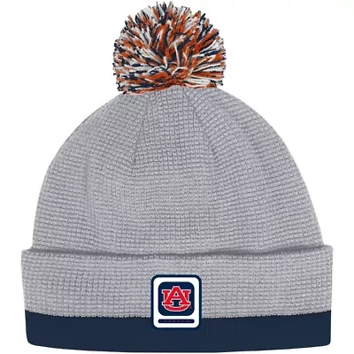 NCAA Under Armour Auburn Tigers 2023 Sideline Performance Cuffed Knit Hat with Pom