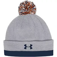 NCAA Under Armour Auburn Tigers 2023 Sideline Performance Cuffed Knit Hat with Pom
