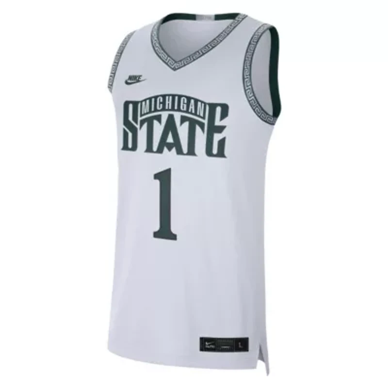 NCAA Jordan Brand #1 Michigan State Spartans Limited Authentic Jersey