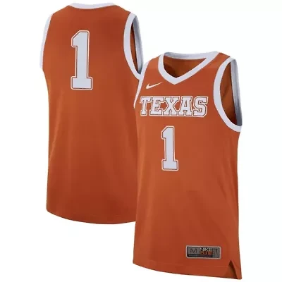 NCAA Nike #1 Burnt Texas Longhorns Replica Jersey
