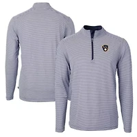 MLB Milwaukee Brewers Virtue Eco Pique Micro Stripe Recycled Quarter-Zip Pullover Top
