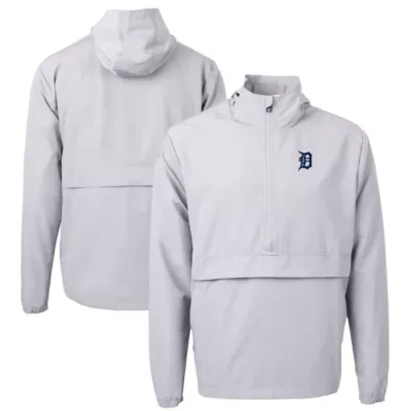 MLB Detroit Tigers Charter Eco Recycled Half-Zip Anorak Jacket
