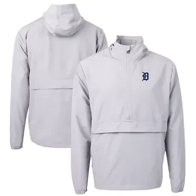 MLB Detroit Tigers Charter Eco Recycled Half-Zip Anorak Jacket