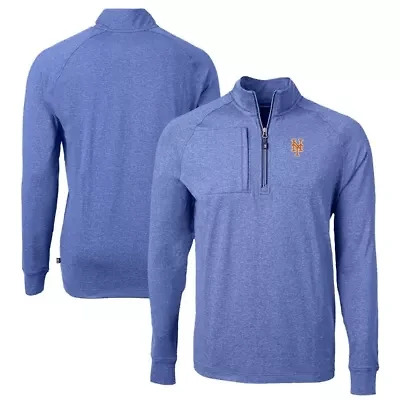 MLB New York Mets Big & Tall Adapt Eco Knit Stretch Recycled Quarter-Zip Pullover Top