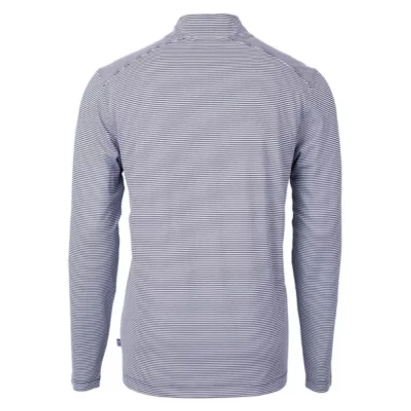 MLB Milwaukee Brewers Virtue Eco Pique Micro Stripe Big & Tall Recycled Quarter-Zip Pullover Top