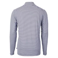 MLB Milwaukee Brewers Virtue Eco Pique Micro Stripe Big & Tall Recycled Quarter-Zip Pullover Top