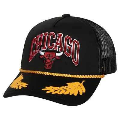 NBA Chicago Bulls Hardwood Classics Leaf Mesh Trucker Snapback Hat