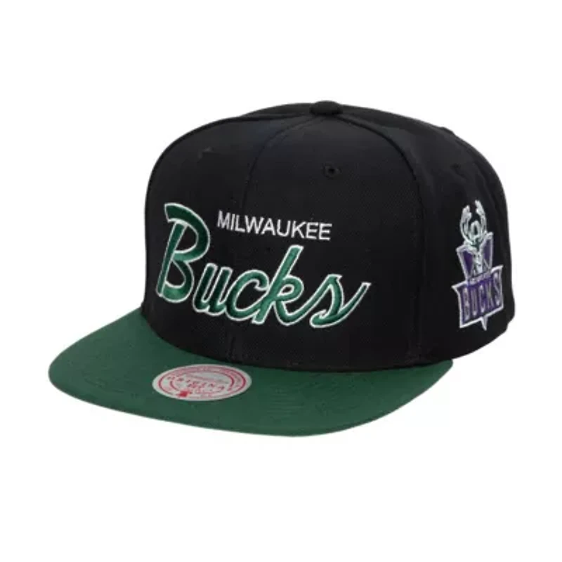 NBA Milwaukee Bucks Hardwood Classics MVP Team Script 2.0 Snapback Hat