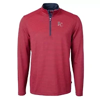 MLB Kansas City Royals Americana Logo Virtue Eco Pique Stripe Recycled Quarter-Zip Pullover Top