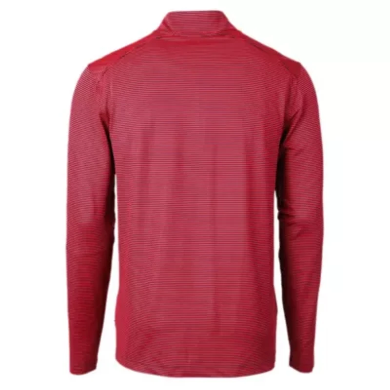 MLB Kansas City Royals Americana Logo Virtue Eco Pique Stripe Recycled Quarter-Zip Pullover Top