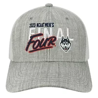 Connecticut Huskies NCAA Heather UConn Huskies 2023 NCAA Basketball Tournament March Madness Final Four Trucker Adjustable Hat