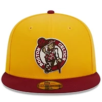 NBA Yellow/Red Boston Celtics Fall Leaves 2-Tone 59FIFTY Fitted Hat