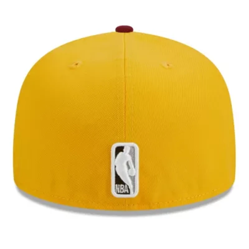 NBA Yellow/Red Brooklyn Nets Fall Leaves 2-Tone 59FIFTY Fitted Hat