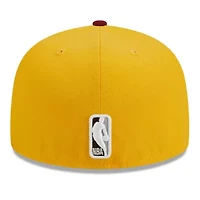 NBA Yellow/Red Brooklyn Nets Fall Leaves 2-Tone 59FIFTY Fitted Hat