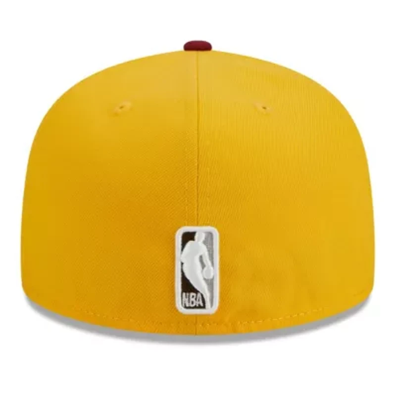 NBA Yellow/Red New York Knicks Fall Leaves 2-Tone 59FIFTY Fitted Hat