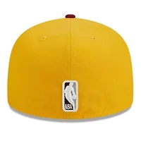 NBA Yellow/Red New York Knicks Fall Leaves 2-Tone 59FIFTY Fitted Hat