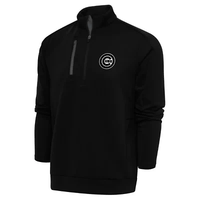 MLB Chicago Cubs Metallic Generation Quarter-Zip Pullover Top