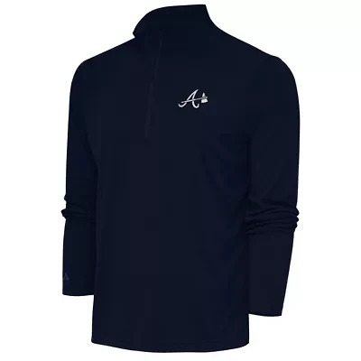MLB Atlanta Braves Metallic Tribute Quarter-Zip Top