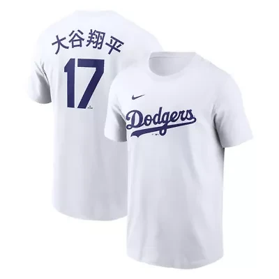 MLB Nike Los Angeles Dodgers Kanji Fuse Name & Number T-Shirt