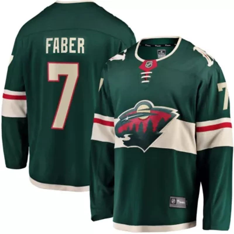 NHL Fanatics Brock Faber Minnesota Wild Home Breakaway Player Jersey