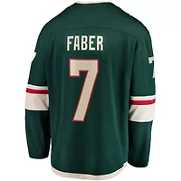NHL Fanatics Brock Faber Minnesota Wild Home Breakaway Player Jersey