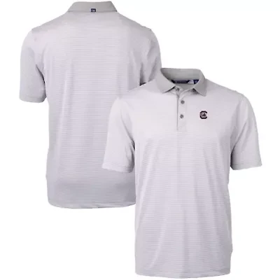 NCAA South Carolina Gamecocks Big & Tall Virtue Eco Pique Micro Stripe Recycled Polo