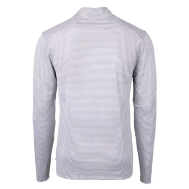 NCAA Clemson Tigers Big & Tall Virtue Eco Pique Micro Stripe Recycled Quarter-Zip Pullover Top