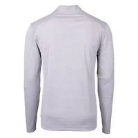 NCAA Clemson Tigers Big & Tall Virtue Eco Pique Micro Stripe Recycled Quarter-Zip Pullover Top